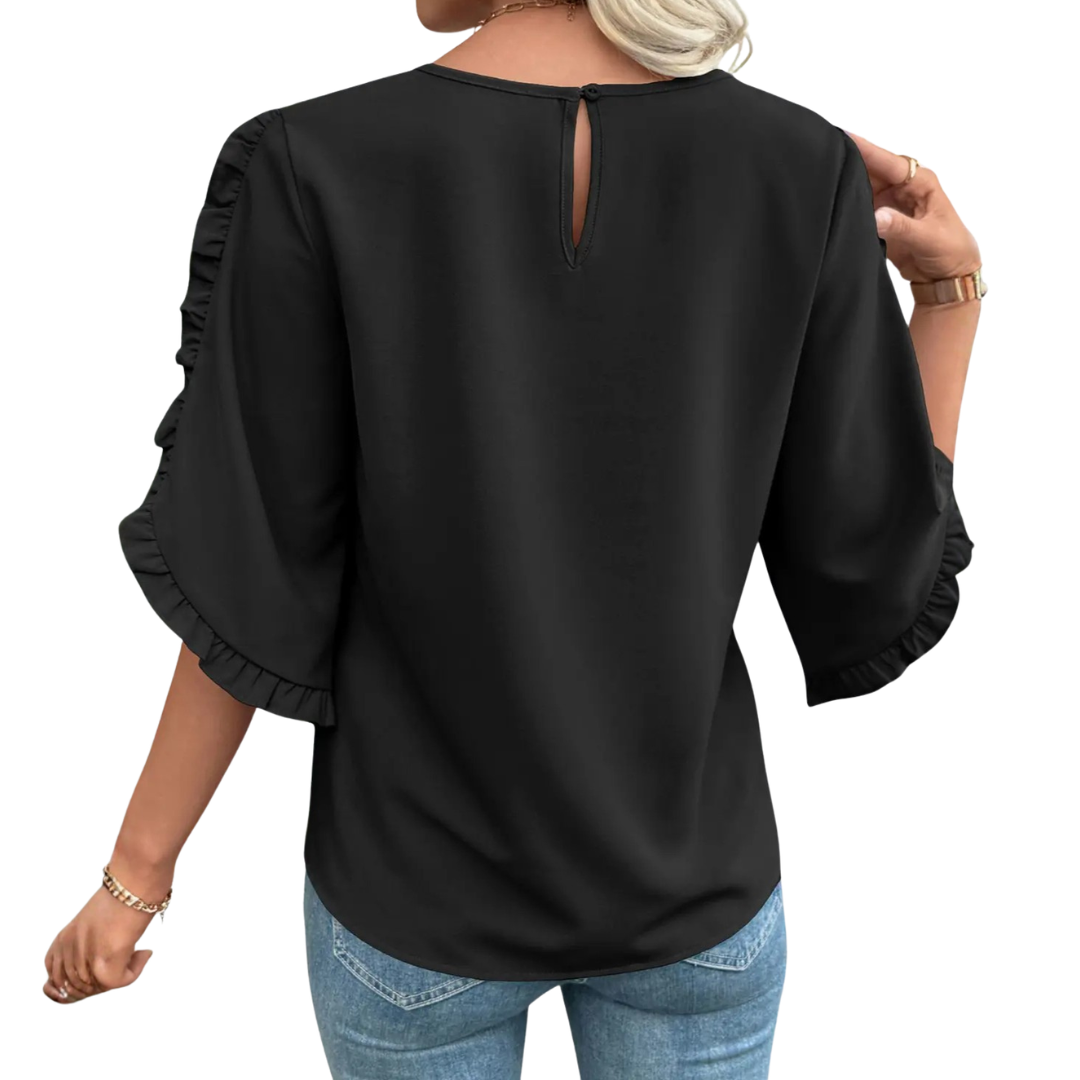 WILLA™ – Bluse mit Rüschen und 3/4 Ärmeln