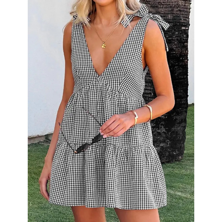 LIGAYA™ - Elegantes, ärmelloses Sommerkleid mit Schleife an der Schulter