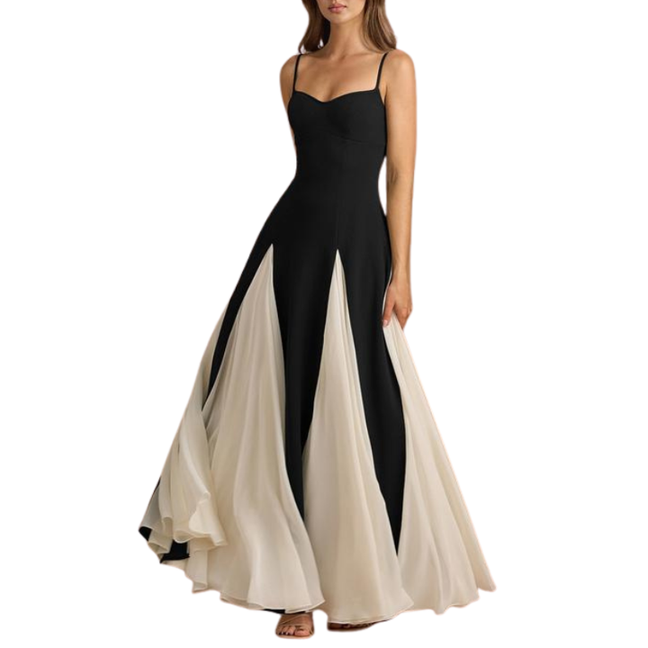 BEATRIX™ – Elegantes A-Linien Maxikleid aus Crêpe & Chiffon