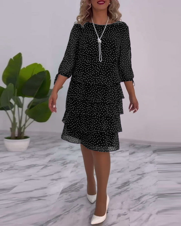 ELINA™ - Gepunktetes Eleganz-Kleid