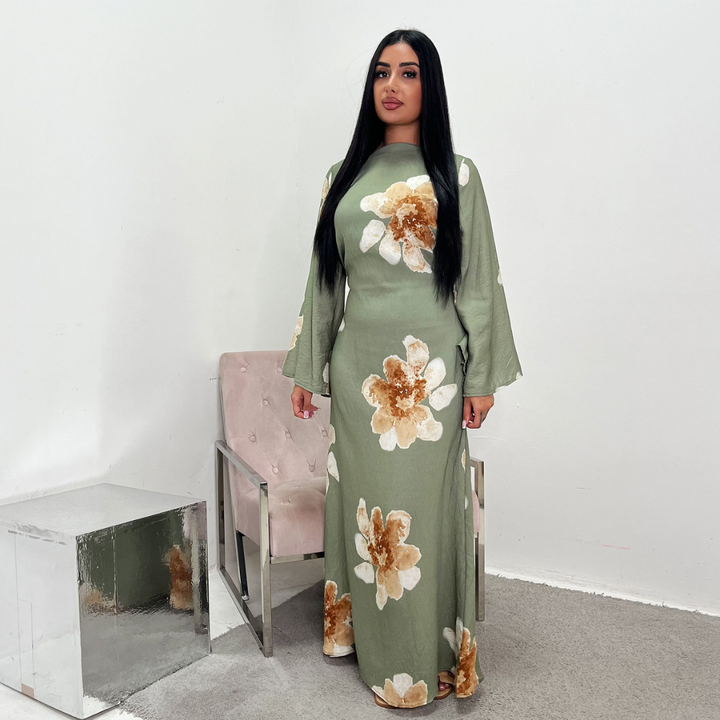 ALON™ – Dezentes florales Maxikleid mit lockerer Passform