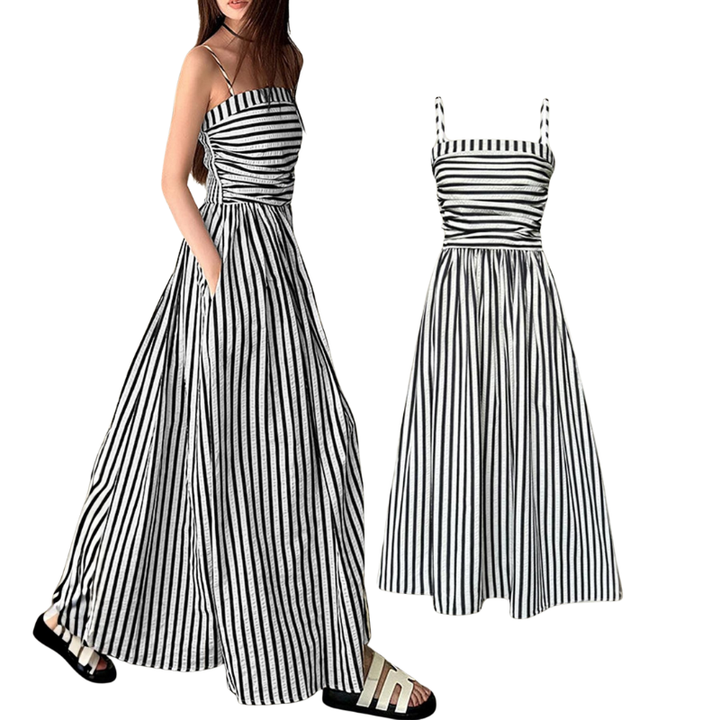 EVE™ – Gestreiftes Spaghettiträger-Camisol-Kleid