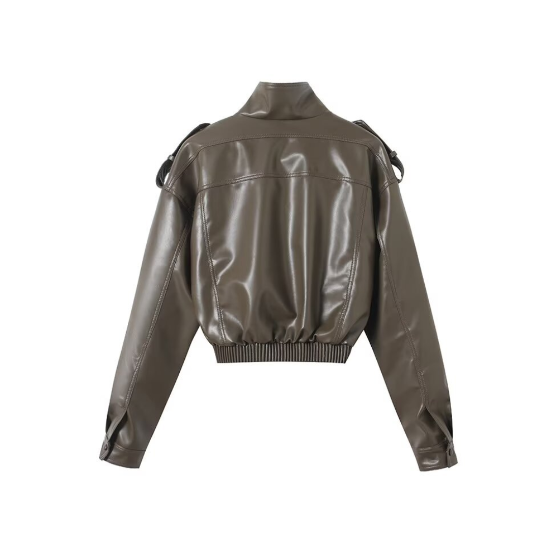 ZEPHYRINE™ – Ausgefallene Kunstleder-Motorradjacke