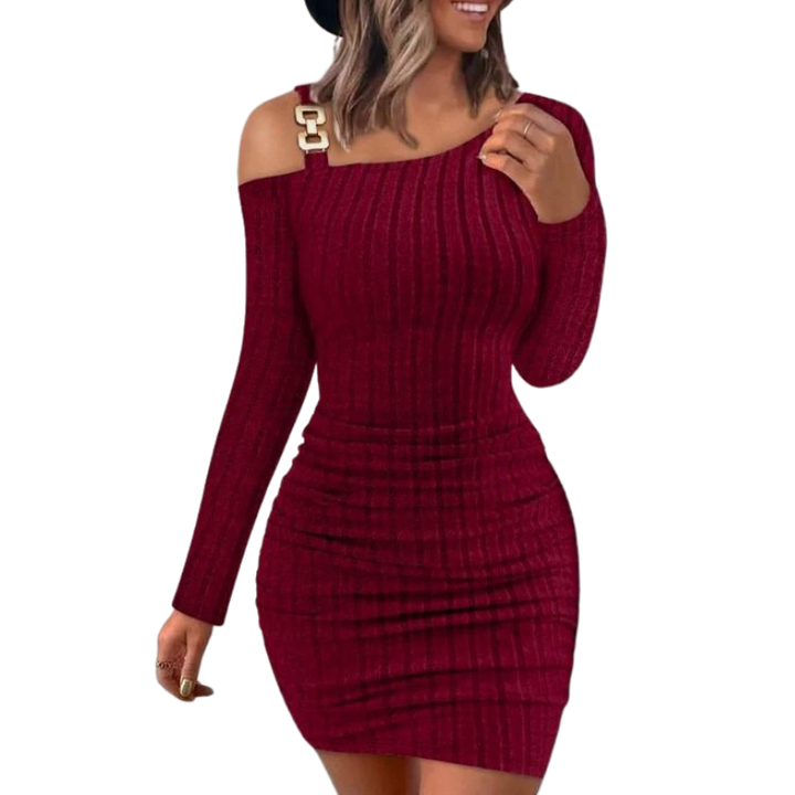 ANDY™ – Figurbetontes geripptes Bodycon-Kleid