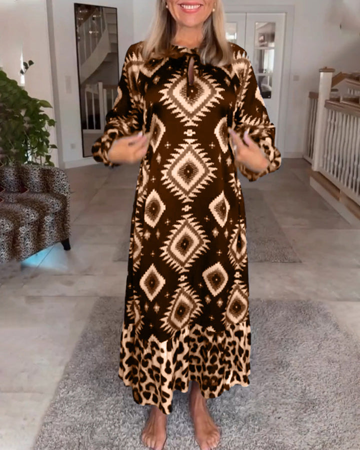 ZELLA™ - Luxuriöses Kleid mit geometrischem Druck