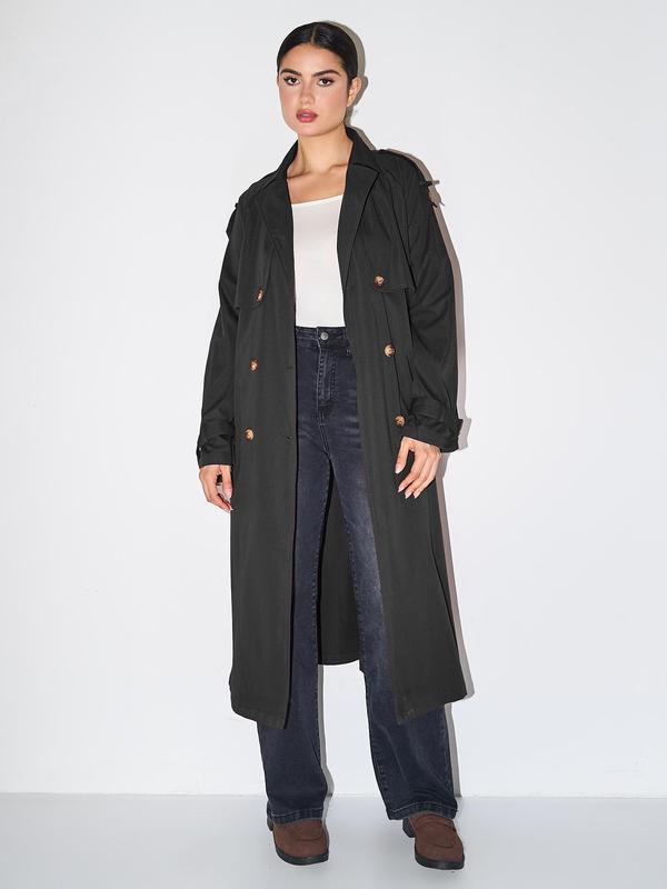 SOLANA™ - Eleganter, zweireihiger, warmer Winter-Trenchcoat