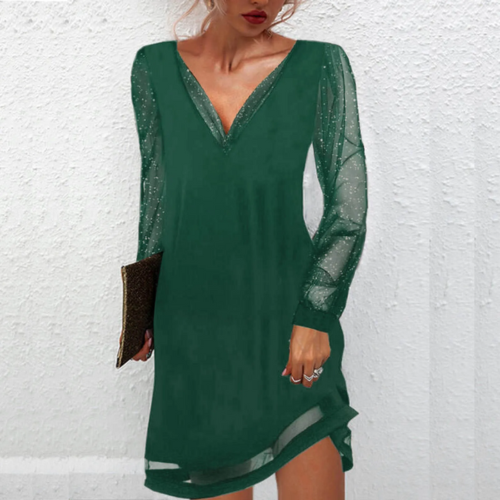 LILA™ – Spitzenärmelkleid