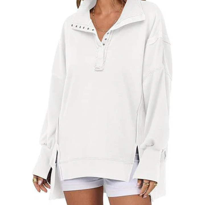 VERON™ - Lässiges Sweatshirt mit weitem Schnitt und geschlitztem Saum