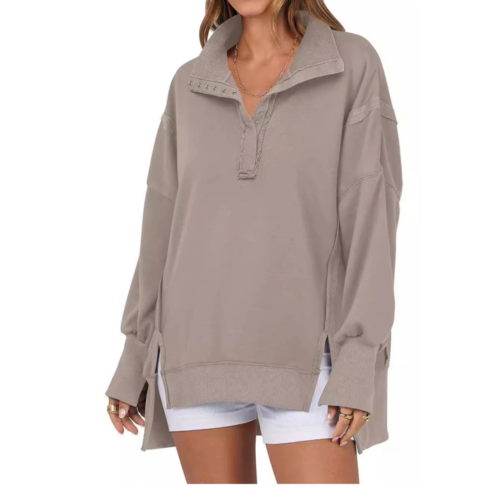 VERON™ - Lässiges Sweatshirt mit weitem Schnitt und geschlitztem Saum
