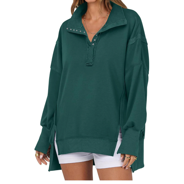 VERON™ - Lässiges Sweatshirt mit weitem Schnitt und geschlitztem Saum
