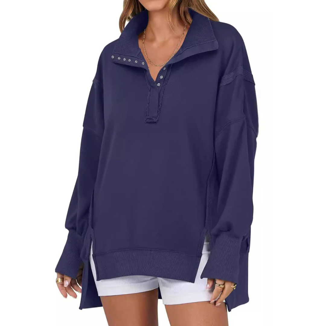 VERON™ - Lässiges Sweatshirt mit weitem Schnitt und geschlitztem Saum