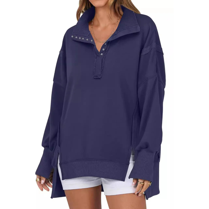 VERON™ - Lässiges Sweatshirt mit weitem Schnitt und geschlitztem Saum