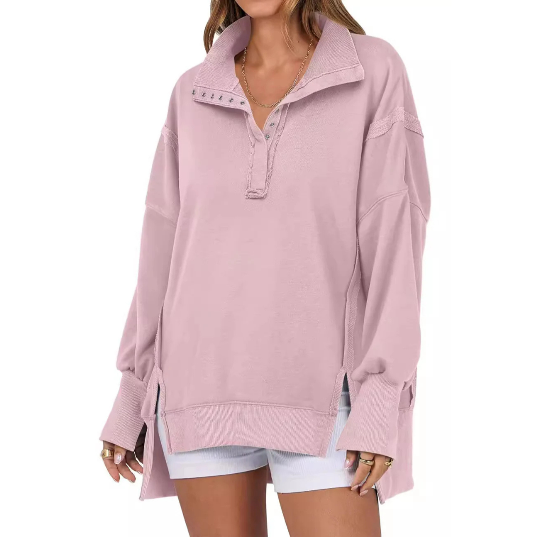 VERON™ - Lässiges Sweatshirt mit weitem Schnitt und geschlitztem Saum