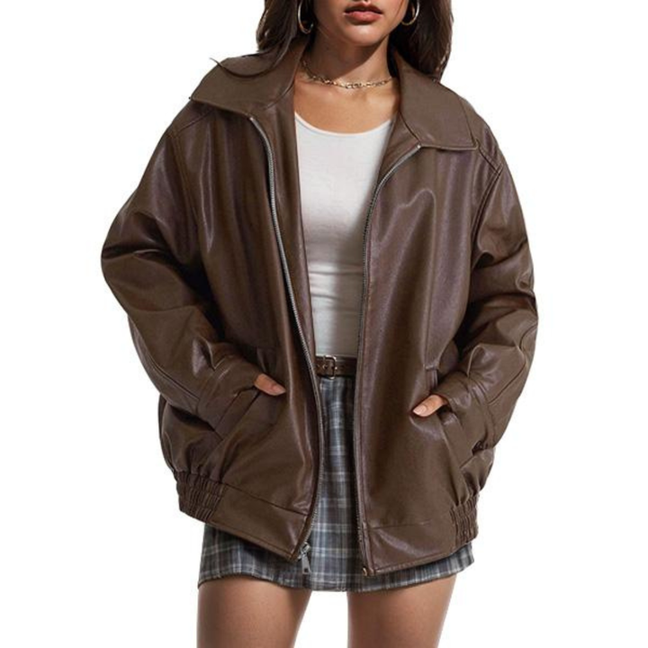 XANDRA™ – Trendige Oversized-Jacke aus Wildlederimitat für die Herbstmode