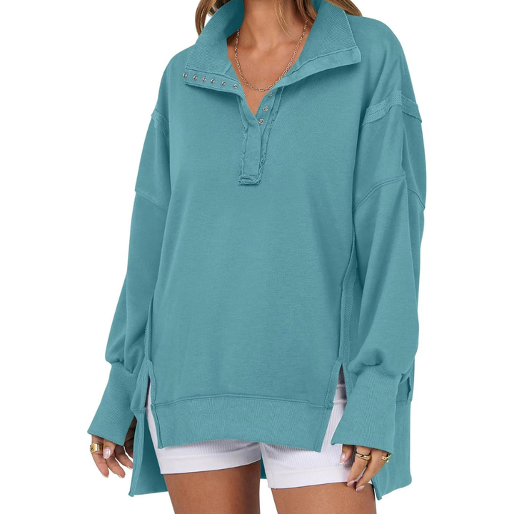 VERON™ - Lässiges Sweatshirt mit weitem Schnitt und geschlitztem Saum