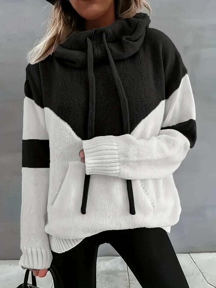 RÍONA™ - Zweifarbiger Gemütlicher Kapuzenpullover