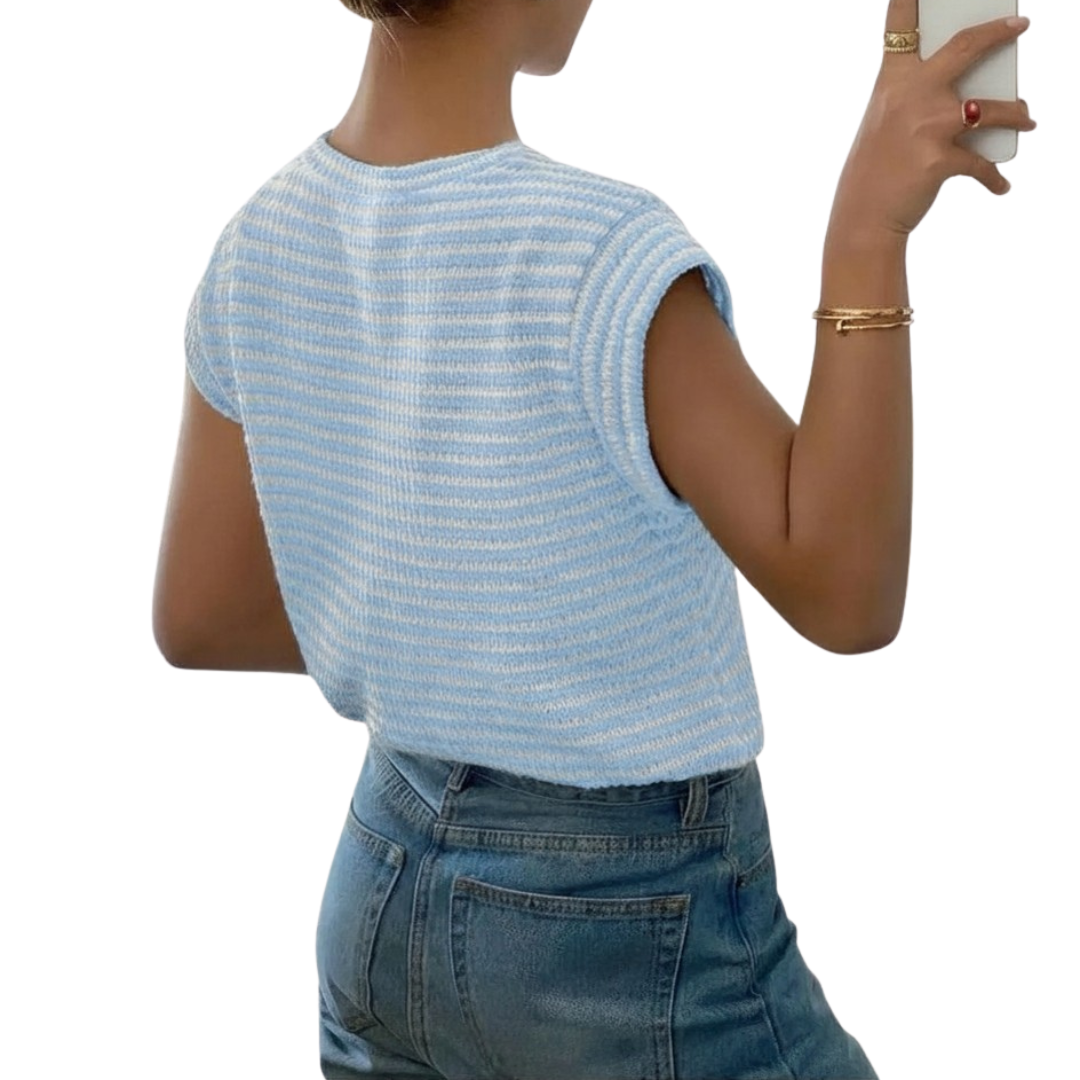 TONI™ – Ärmelloses T-Shirt mit luftigem Cutout