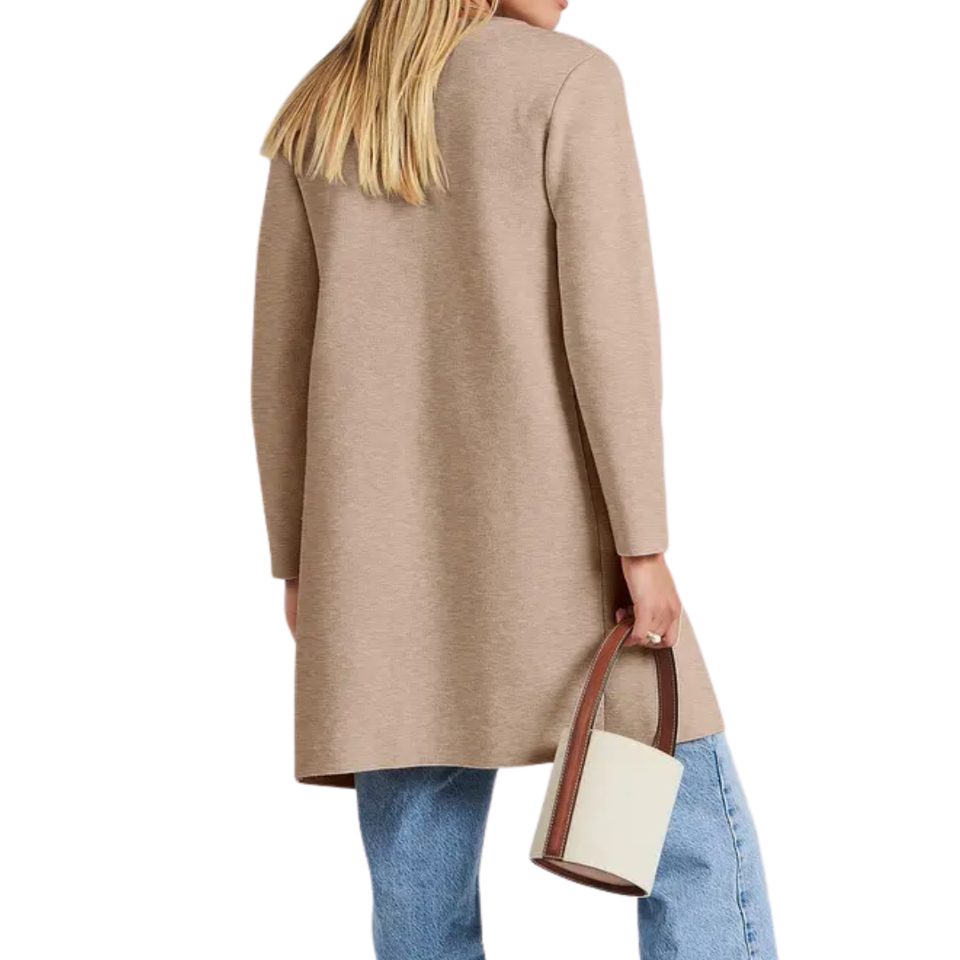 FREJА™ – Kuscheliger Strick-Cardigan mit Revers und offener Vorderseite