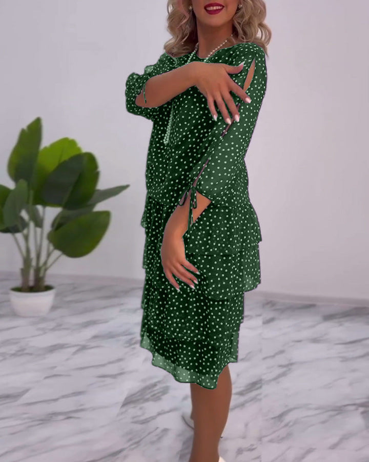 ELINA™ - Gepunktetes Eleganz-Kleid