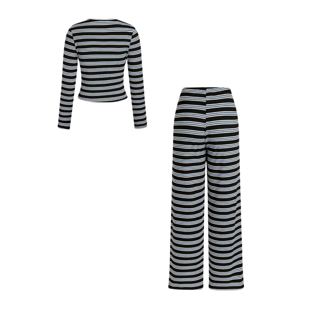 TILDA™ – Gestreiftes Colorblock Lounge-Set