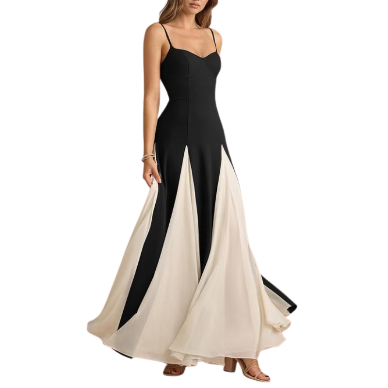 BEATRIX™ – Elegantes A-Linien Maxikleid aus Crêpe & Chiffon
