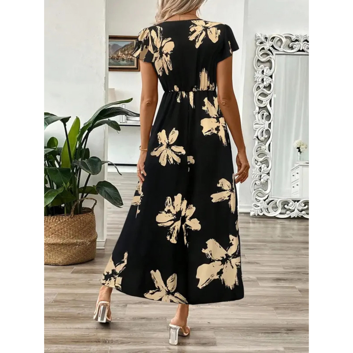 ZOELLA™ – Elegantes bedrucktes, kurzärmeliges Maxikleid für den Sommer