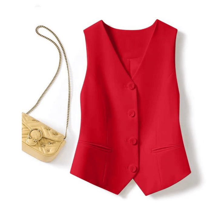 ZARINA™ – Elegante ärmellose Anzugweste mit Knopfleiste