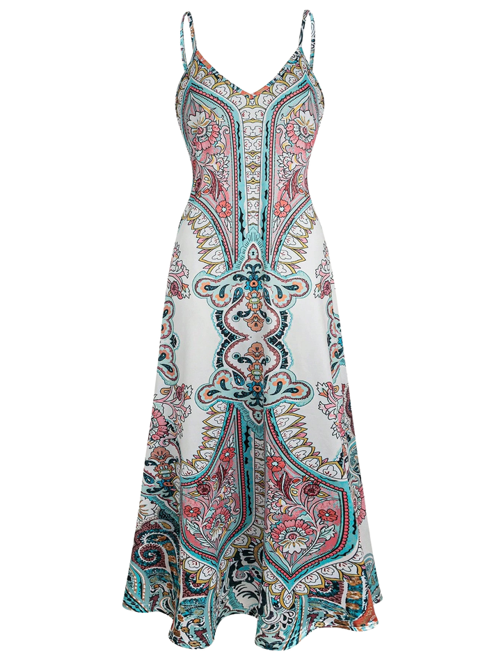 HARRIET™ – Boho-Kleid mit Blumenmuster und Spaghettiträgern