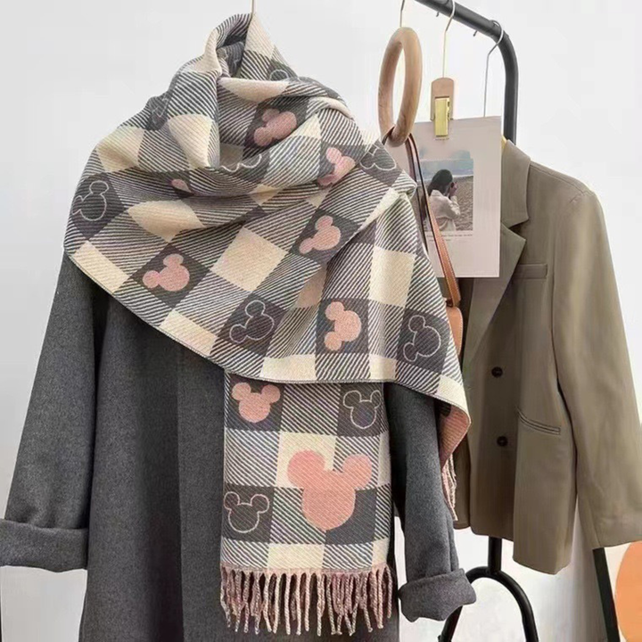 ZOLANI™ - Bequemer warmer karierter Schal mit doppelseitigen Quasten