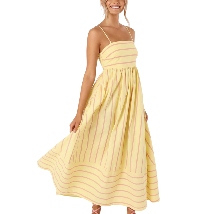 TAYLA™ – Lässiges gestreiftes Cami Maxikleid