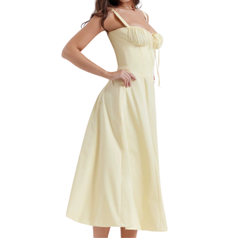 MATILDA™ – Elegantes gerafftes Korsett-Midikleid