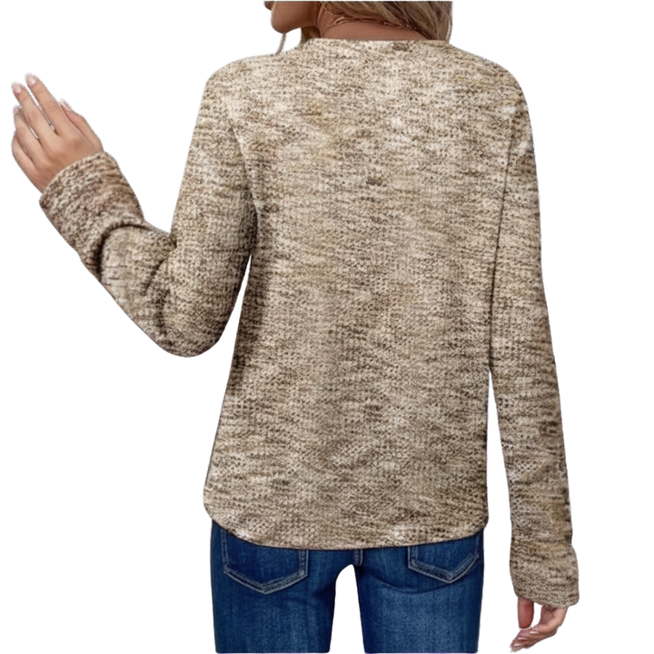BRIALLEN™ – Kuscheliges V-Ausschnitt Waffelstrick-Top