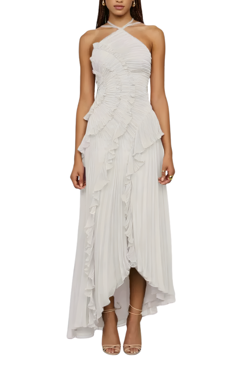 JENNIE™ – Elegantes, vom Lotus inspiriertes Neckholder-Maxikleid