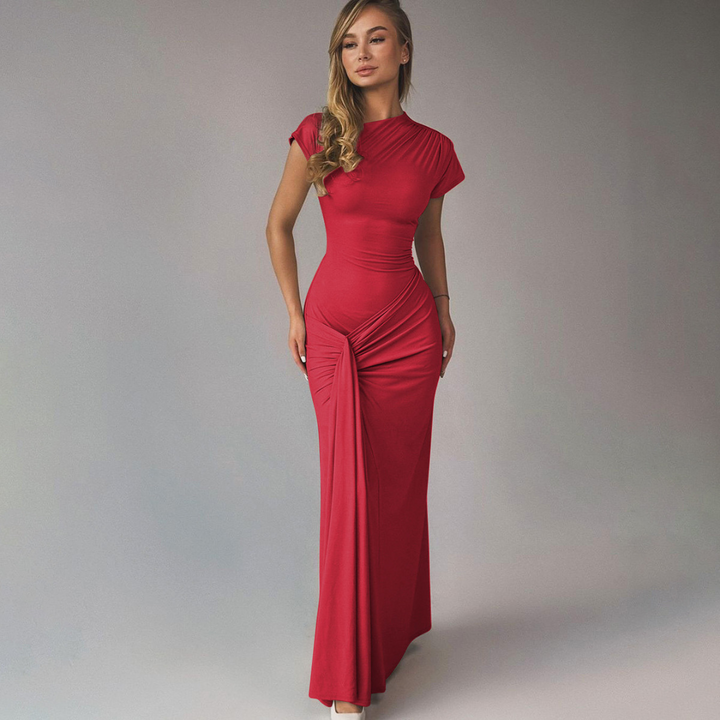 LOLA™ – Elegantes Wickelkleid mit Raffungen – Figurbetontes Abendkleid