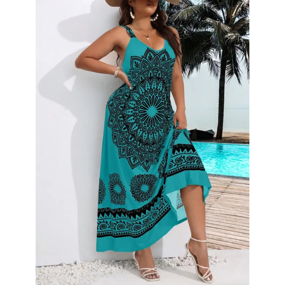 AMARIEL™ – Lässiges ärmelloses Sommer-Maxikleid in großen Größen