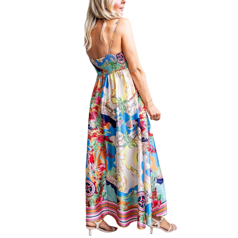 CLARIZ™ – Sommer-Trägerkleid mit Boho-Print