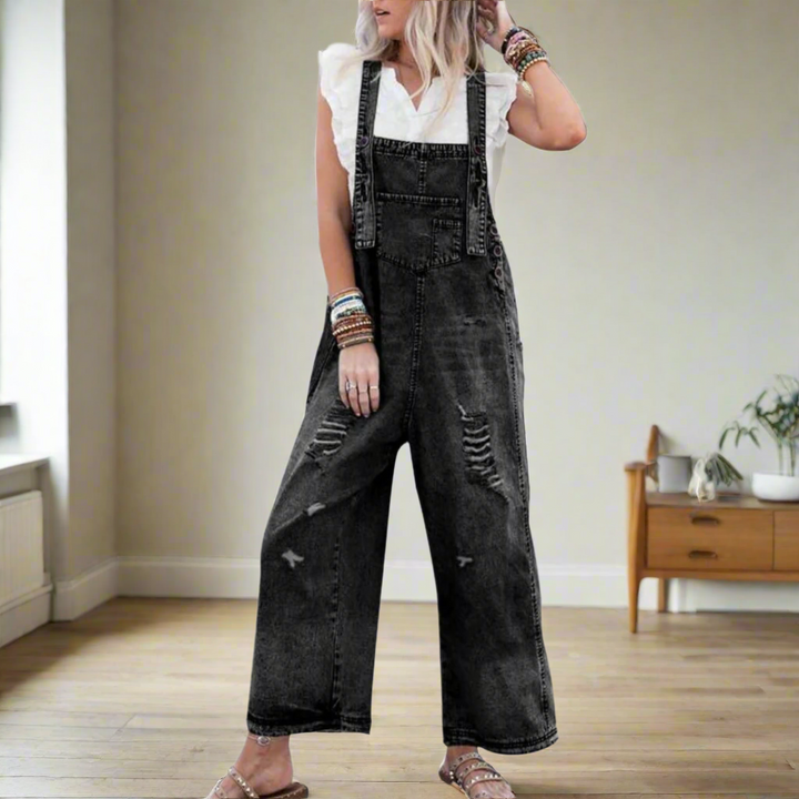 CARMELITA™ – Verstellbarer Vintage-Wash Jumpsuit