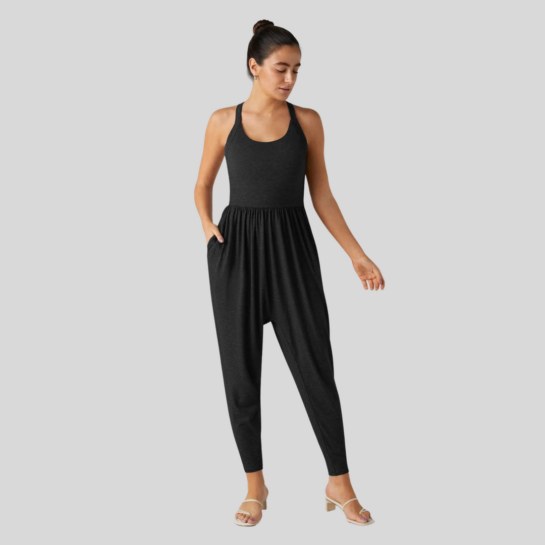DAYEA™ – Bequemer rückenfreier U-Ausschnitt Lounge Jumpsuit