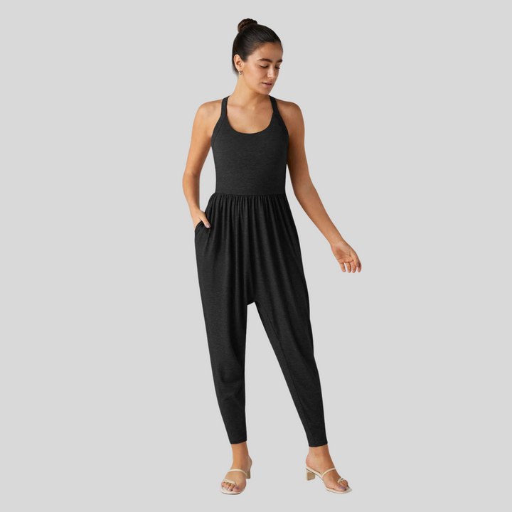 DAYEA™ – Bequemer rückenfreier U-Ausschnitt Lounge Jumpsuit