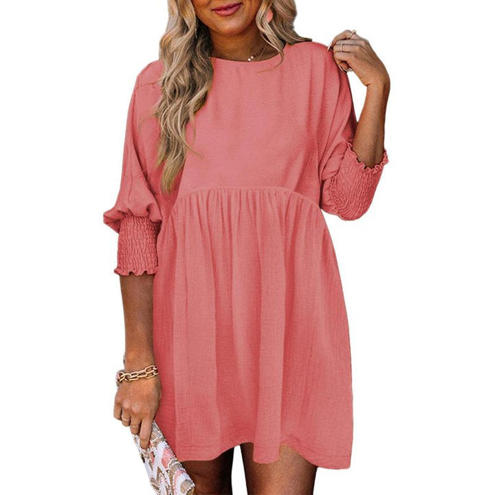 LEA™ – Legeres schwarzes Damen-Shiftkleid, fließendes Rundhals-Minikleid für den Sommer