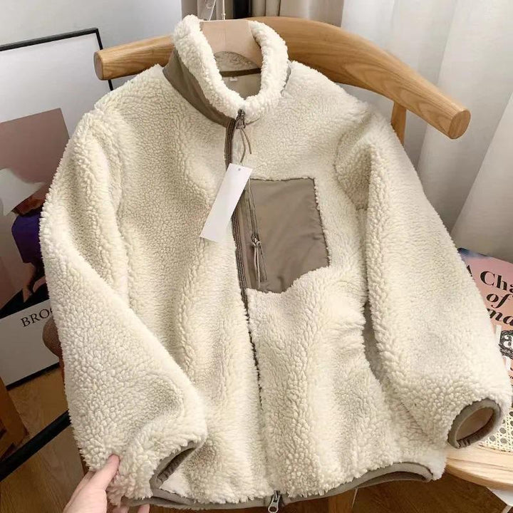 CELANDINE™ - Bequeme, langärmlige Plüsch-Winterjacke mit Reißverschluss