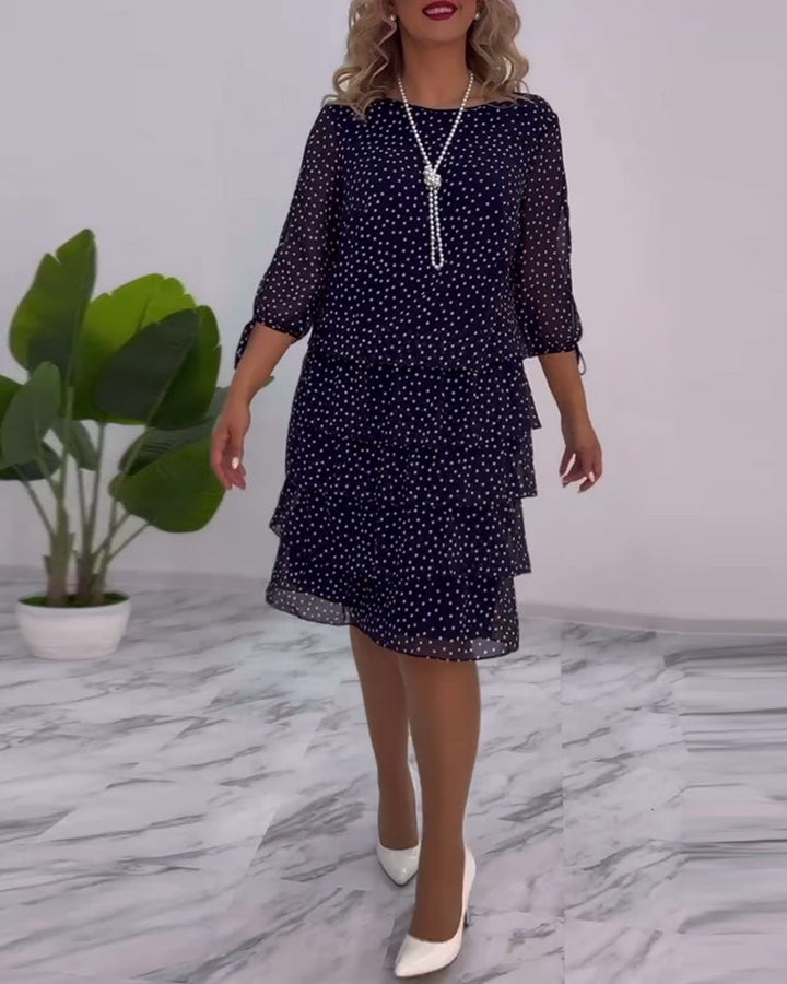 ELINA™ - Gepunktetes Eleganz-Kleid