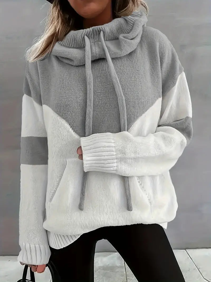 RÍONA™ - Zweifarbiger Gemütlicher Kapuzenpullover