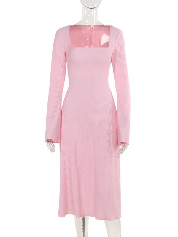 ERIN™ - Raffiniertes A-Linien-Maxikleid mit Schnürung, Rückenausschnitt und Rüschenärmeln