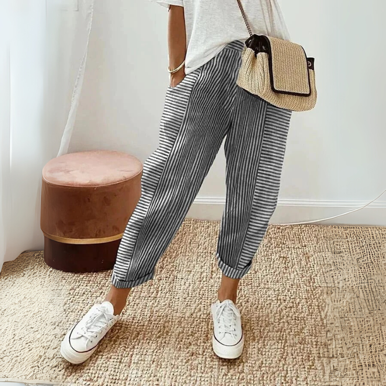 FLORIANE™ - Legere Boho-Streifenhose