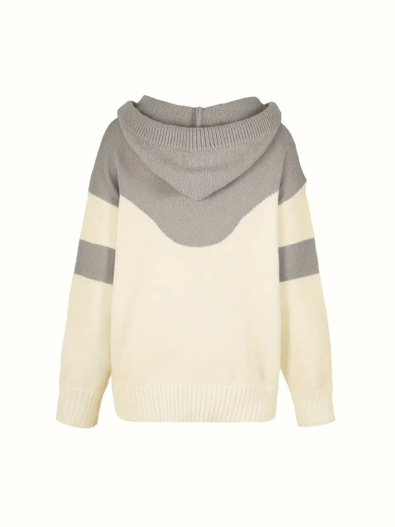 RÍONA™ - Zweifarbiger Gemütlicher Kapuzenpullover