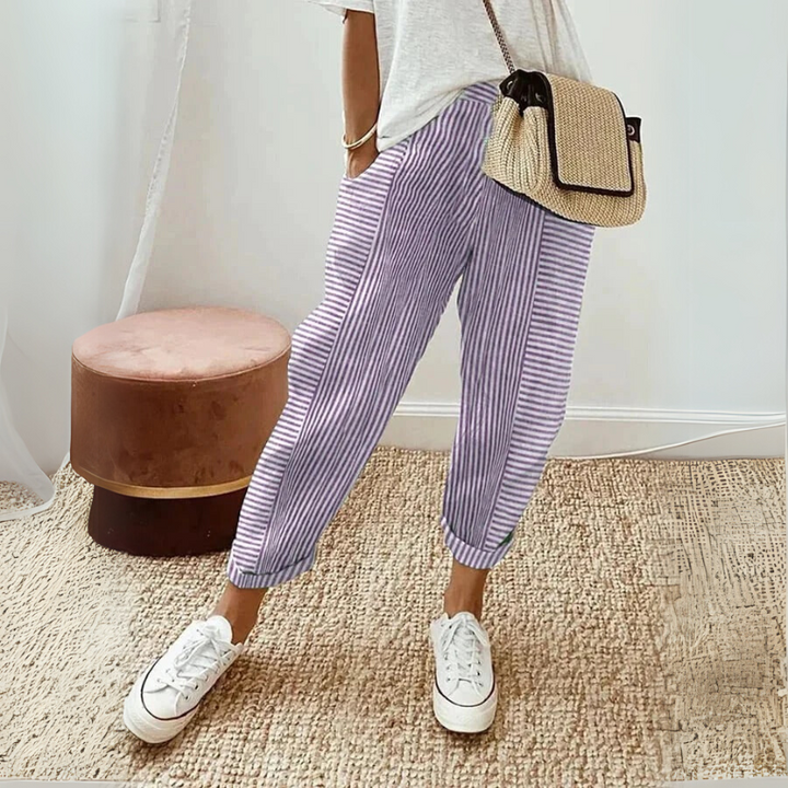 FLORIANE™ - Legere Boho-Streifenhose