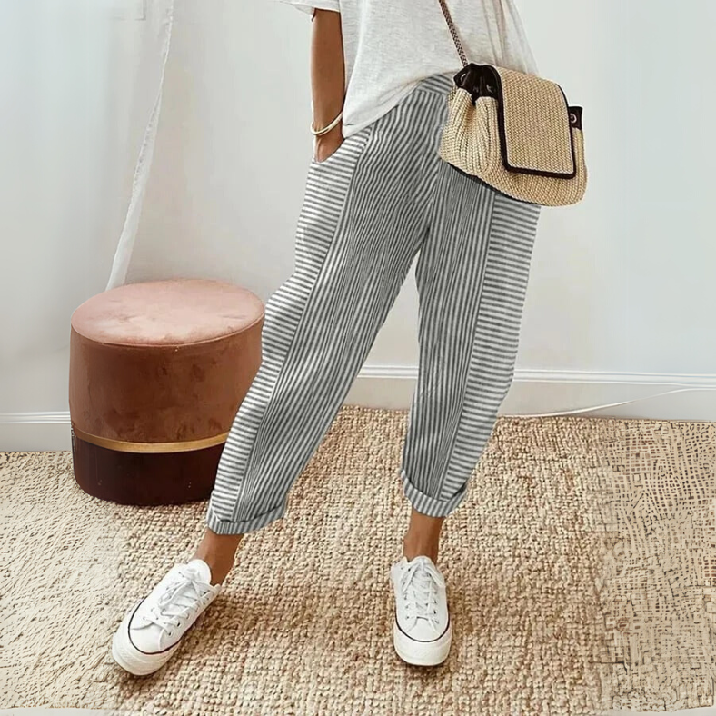 FLORIANE™ - Legere Boho-Streifenhose