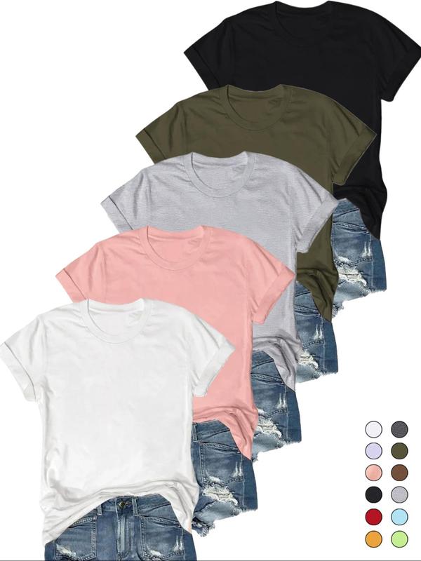 OLIVE™ - Lässiges Kurzarm-T-Shirt (5er-Pack)