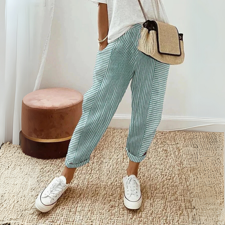 FLORIANE™ - Legere Boho-Streifenhose